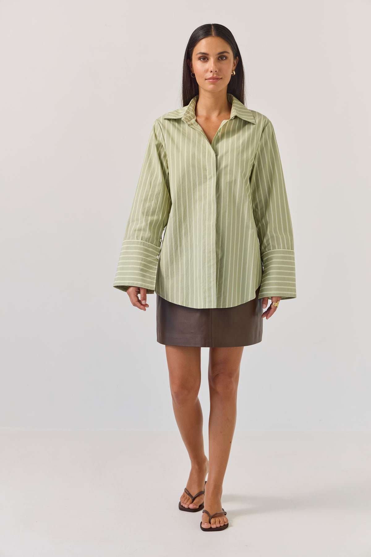 Tuesday Mark Shirt - Emerald Stipe