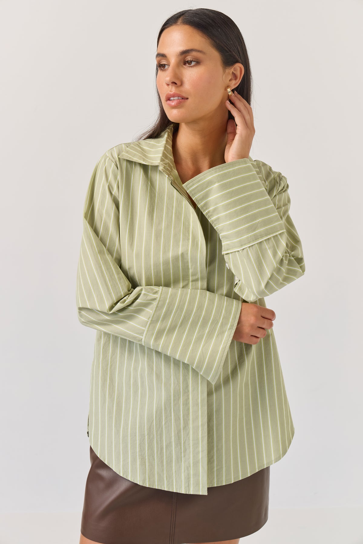 Tuesday Mark Shirt - Emerald Stipe