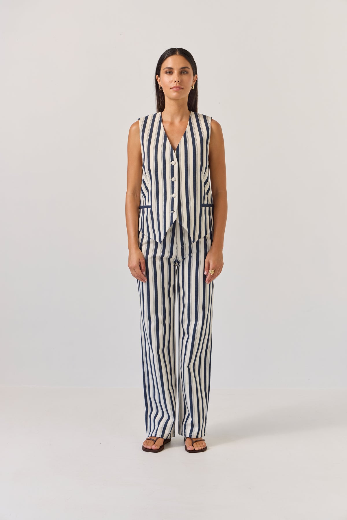 Tuesday Label Oakley Pants - Indigo Stripe