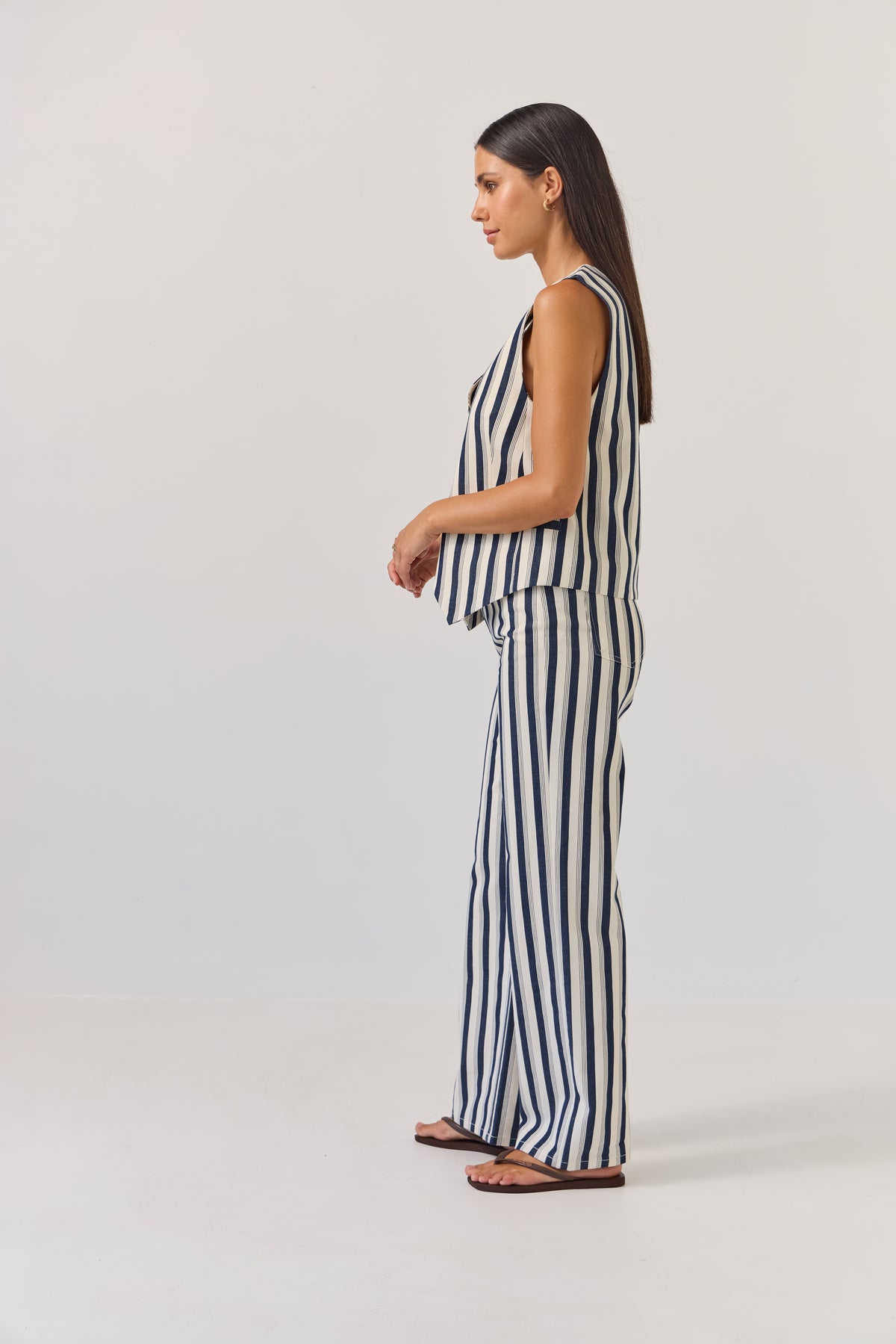 Tuesday Label Oakley Pants - Indigo Stripe