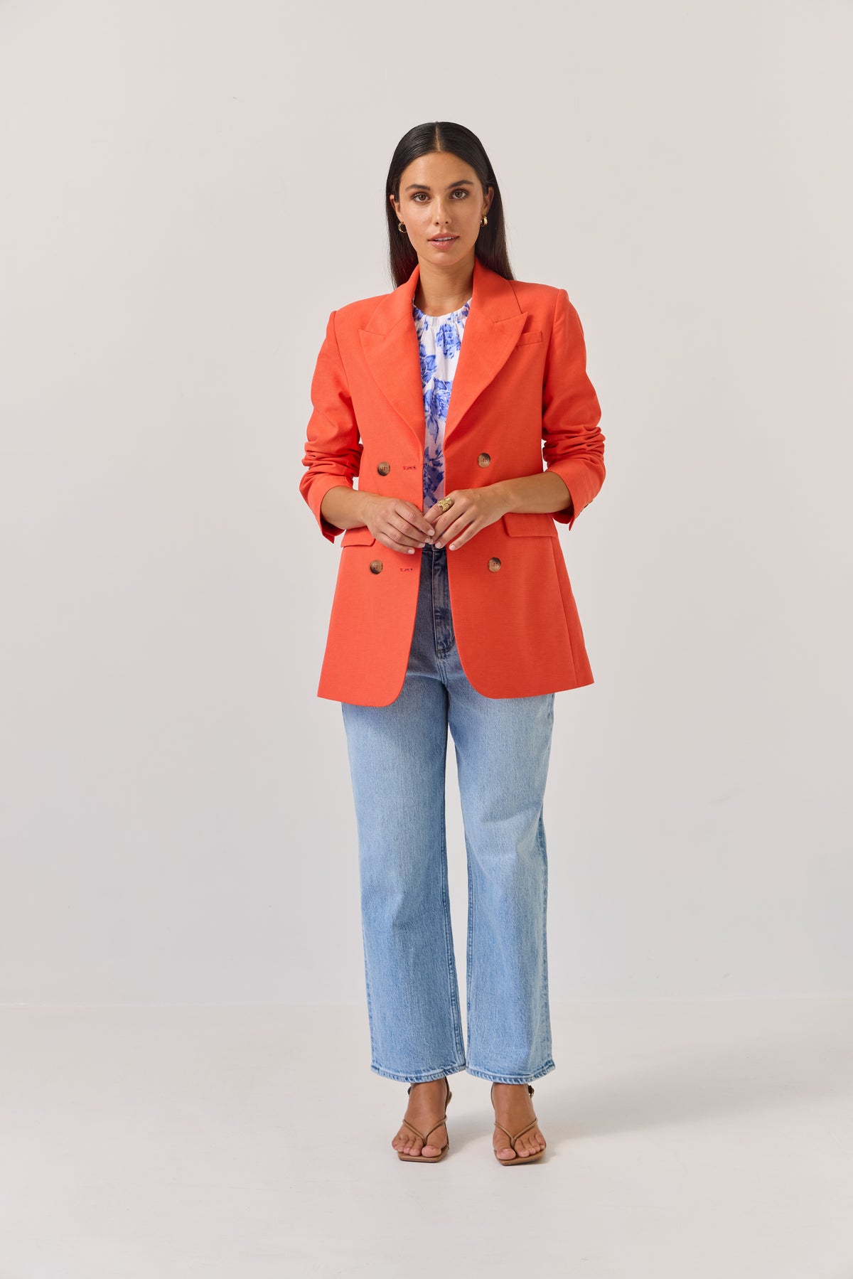 Tuesday Dove Blazer - Tangerine