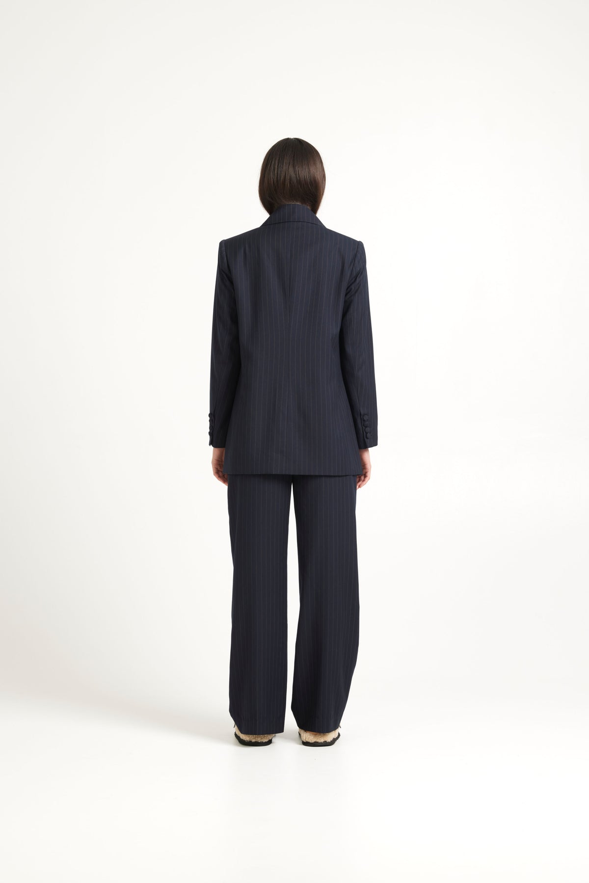 Tuesday Rose Pant -Dark Navy Pinstripe