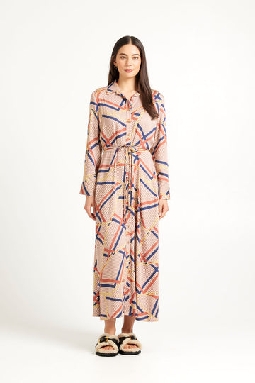 Tuesday Nicola Dress - Herringbone Print