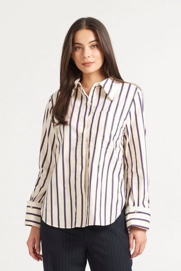 Tuesday Reed Shirt - Red/Denim/Ivory Stripe