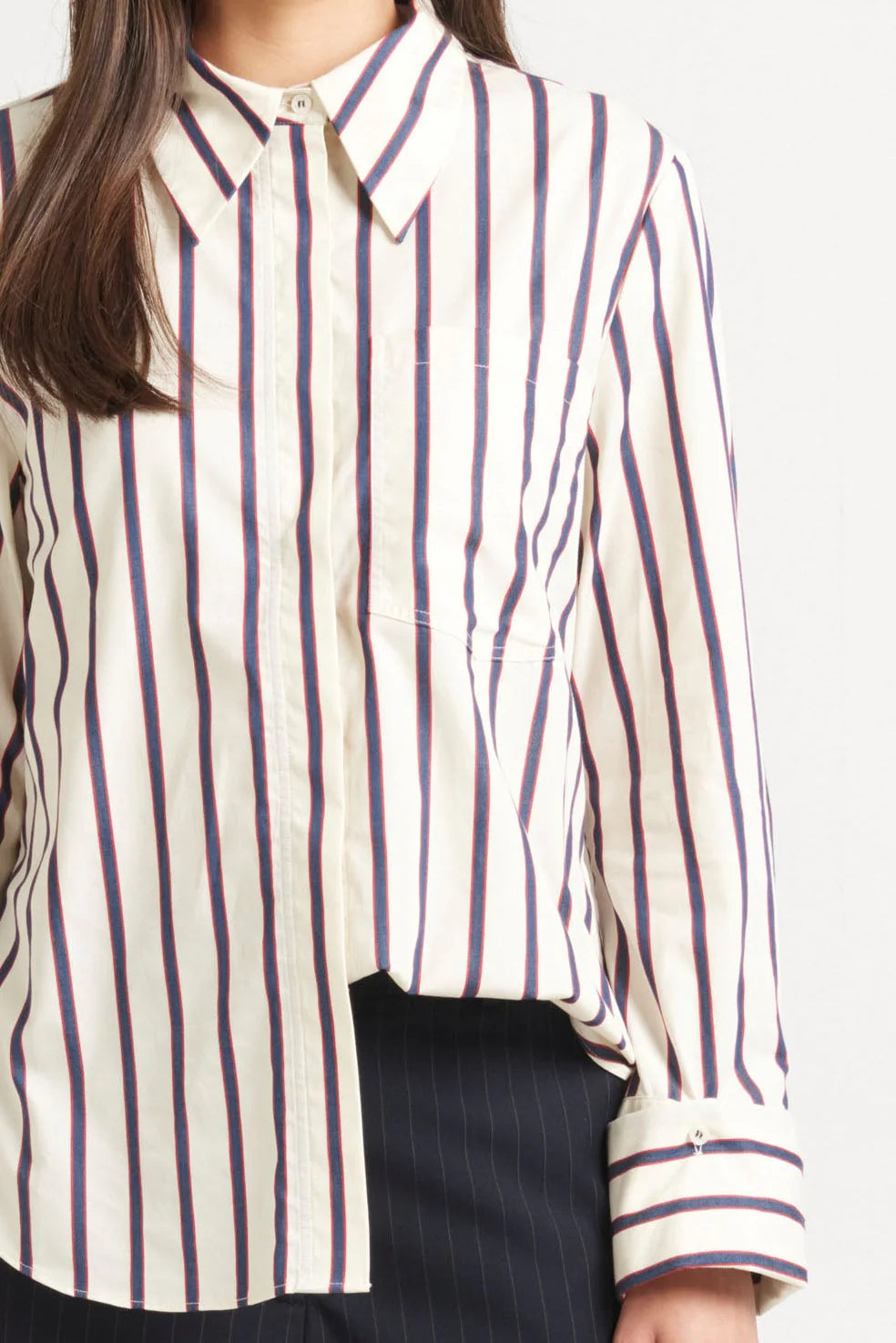 Tuesday Reed Shirt - Red/Denim/Ivory Stripe
