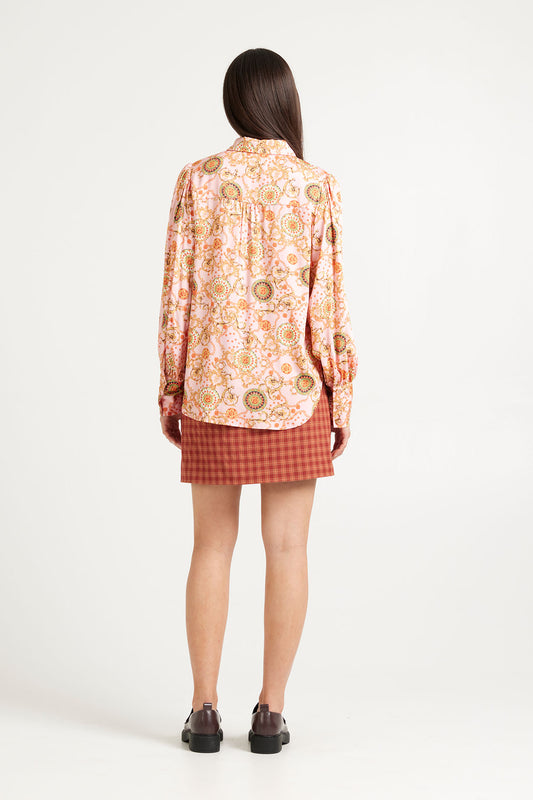 Tuesday Casino Top - Pink Medallion