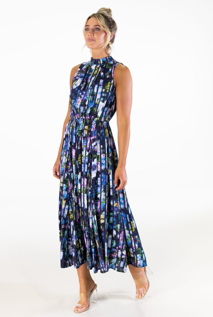 Bel Vestito Roma Pannelled Midaxi Dress - Verona Print