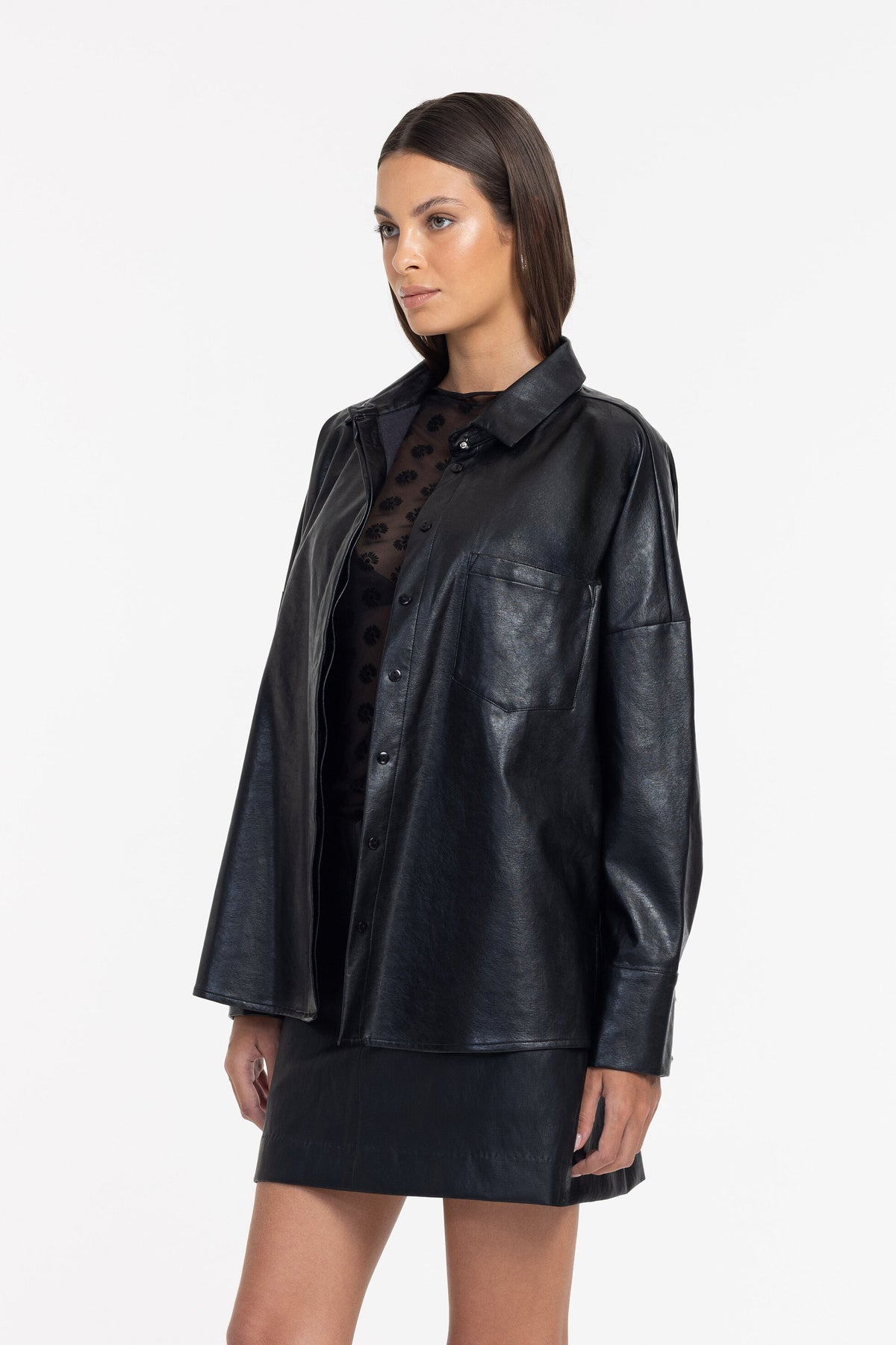 Blak Viper Shirt/Shacket - Black