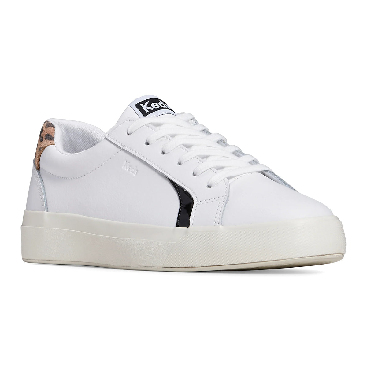 Keds Pursuit Leo Leather Sneaker - White/Tan