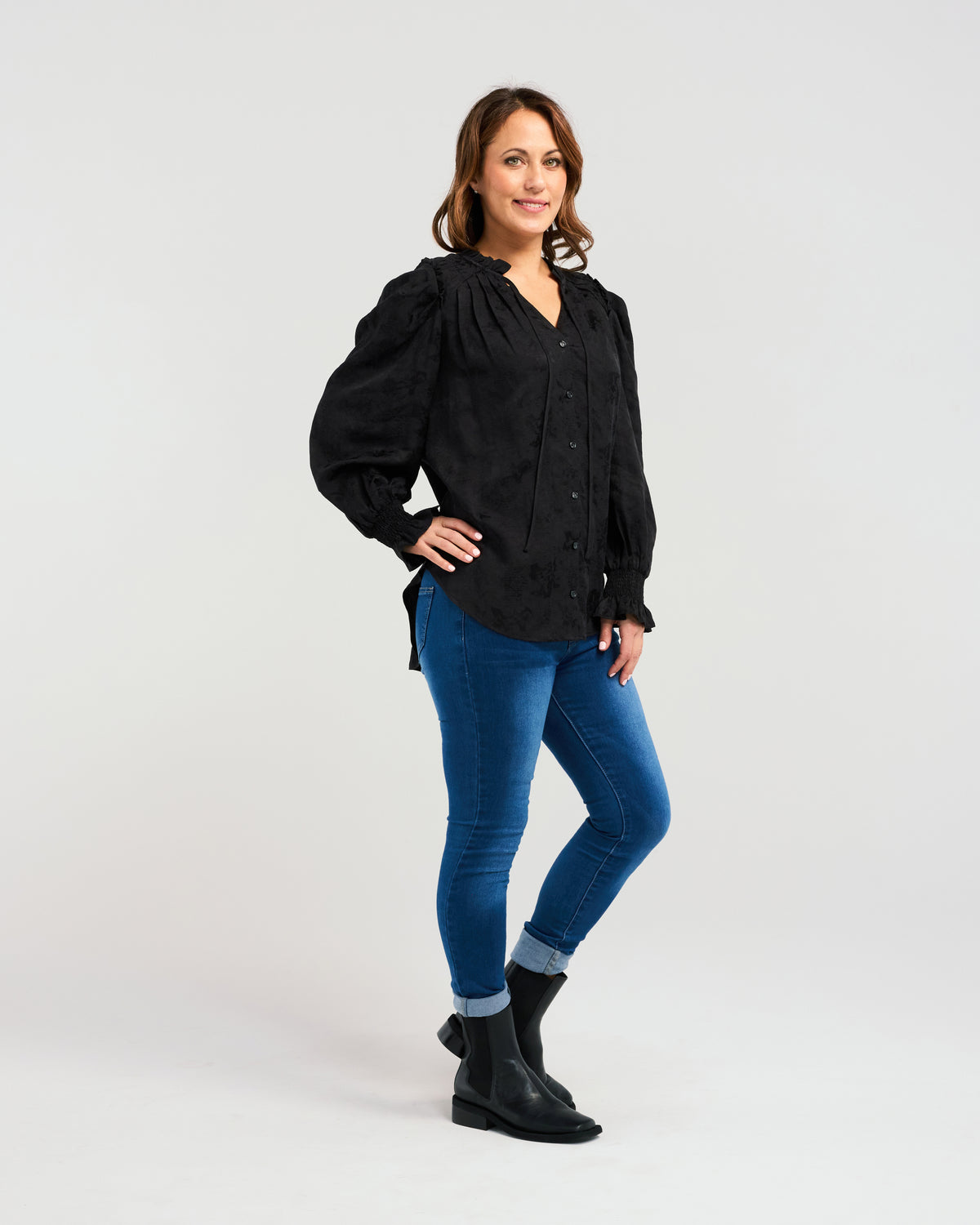 Zafina Elodie Blouse - Black