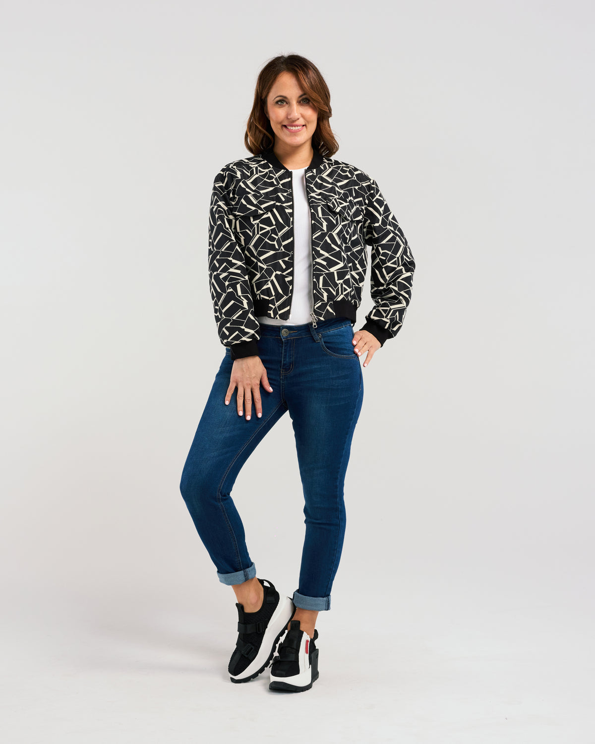 Zafina Mila Jacket - Geometric