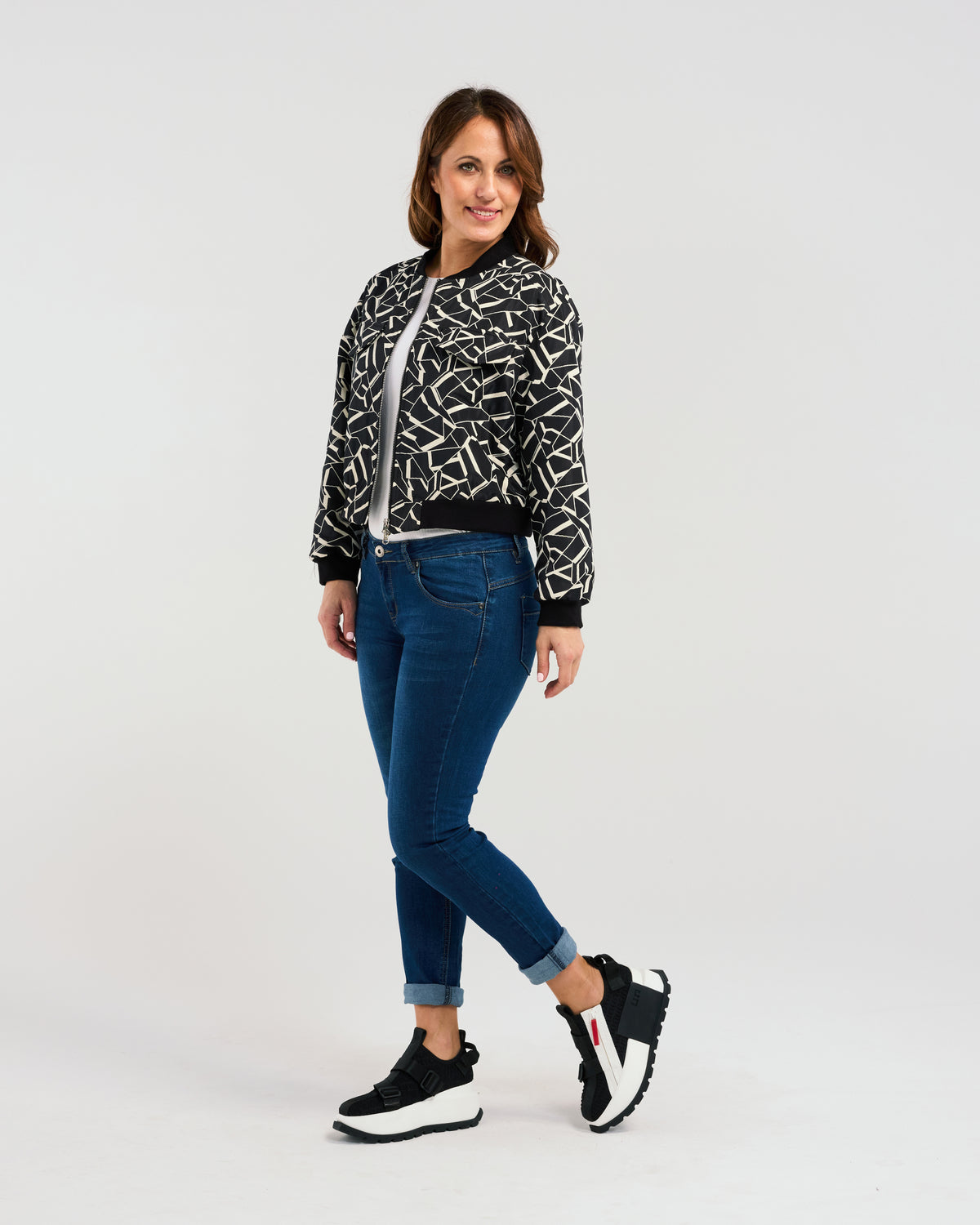 Zafina Mila Jacket - Geometric