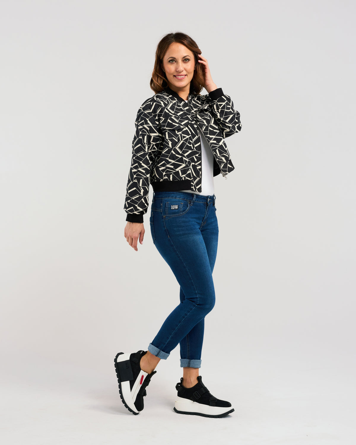 Zafina Mila Jacket - Geometric