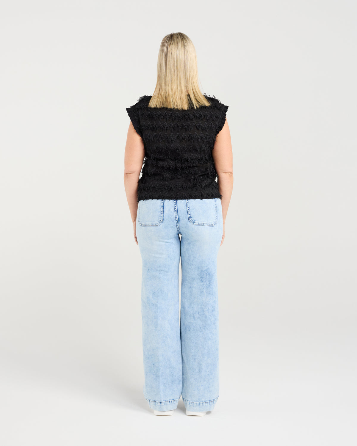 Zafina Charlotte Top - Black Tassel