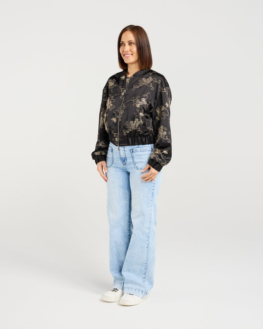 Zafina Raven Jacket - Gilded Bloom