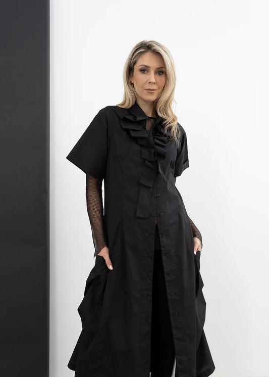 X.Lab Atmosphere Shirt Dress - Black