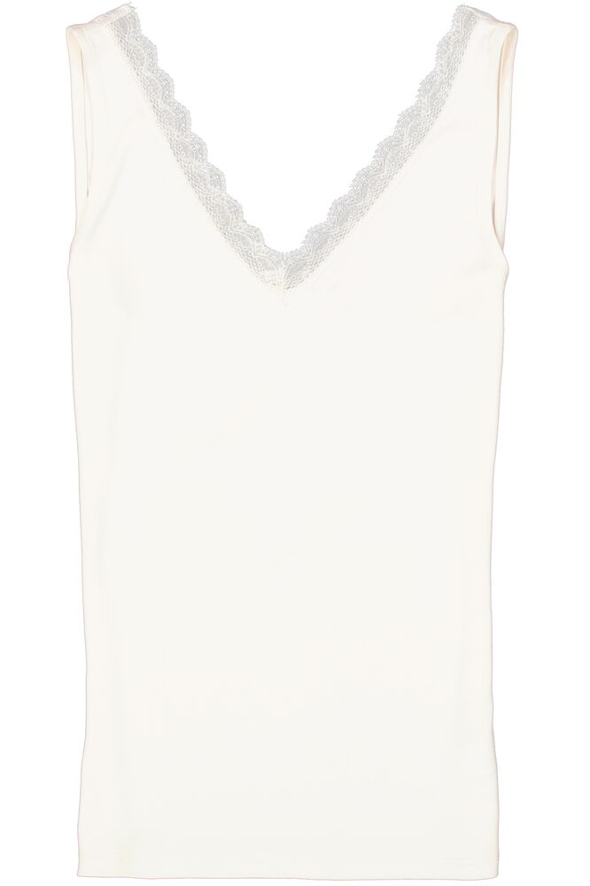 Garcia Lace Trim Tank - Ecru