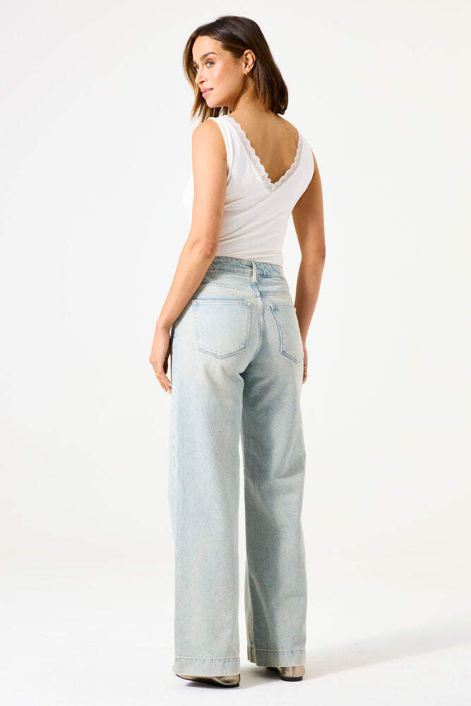 Garcia Lace Trim Tank - Ecru