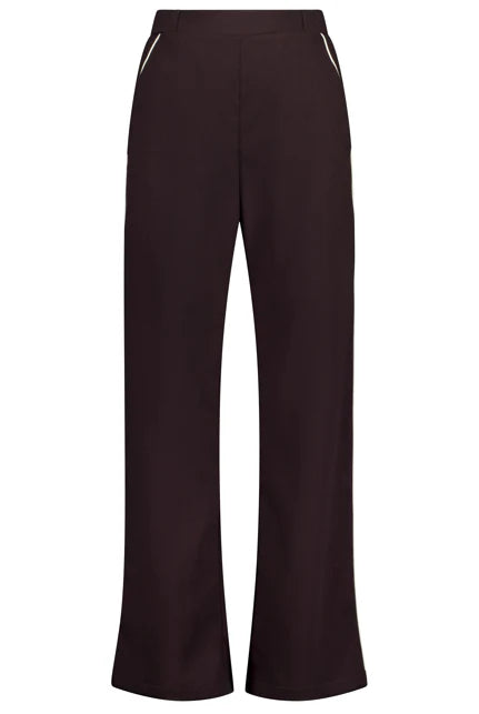 Nes Double Piped Gin Pant - Burgundy
