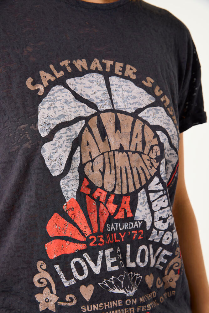 Garcia Saltwater Sunshine T-Shirt - Antracite