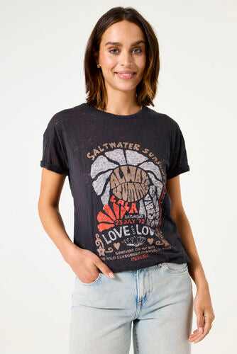 Garcia Saltwater Sunshine T-Shirt - Antracite