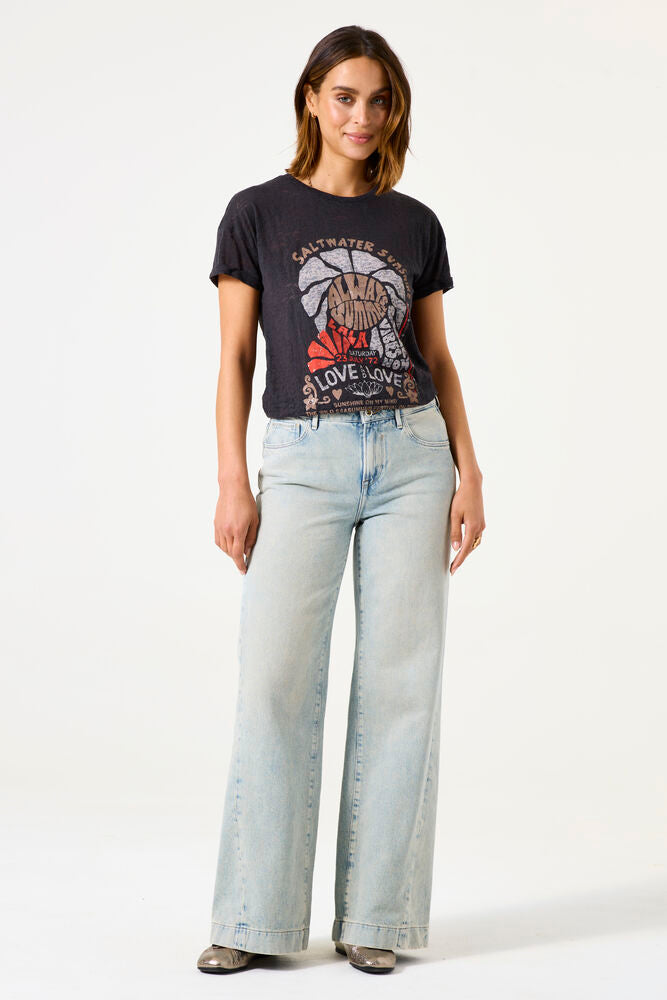 Garcia Saltwater Sunshine T-Shirt - Antracite