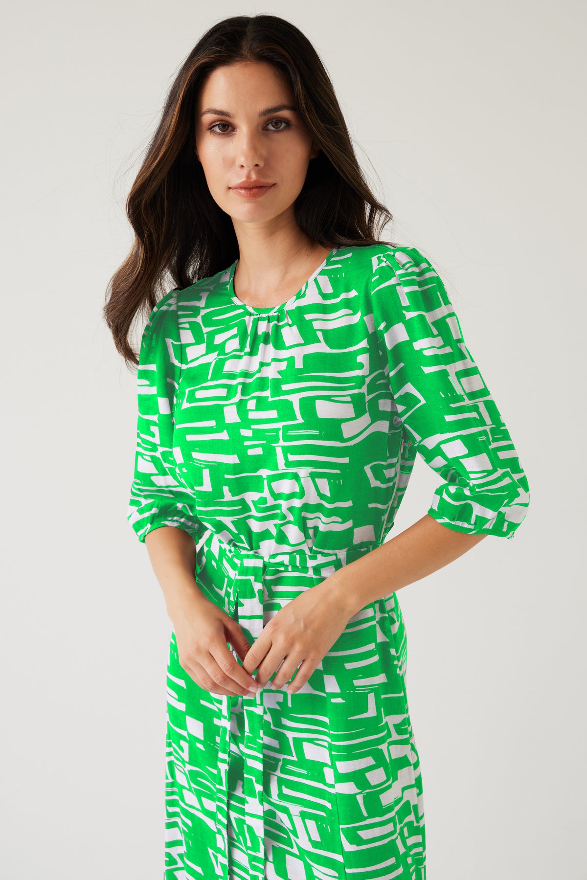 Tuesday MacKenzie Dress  - Green Geo