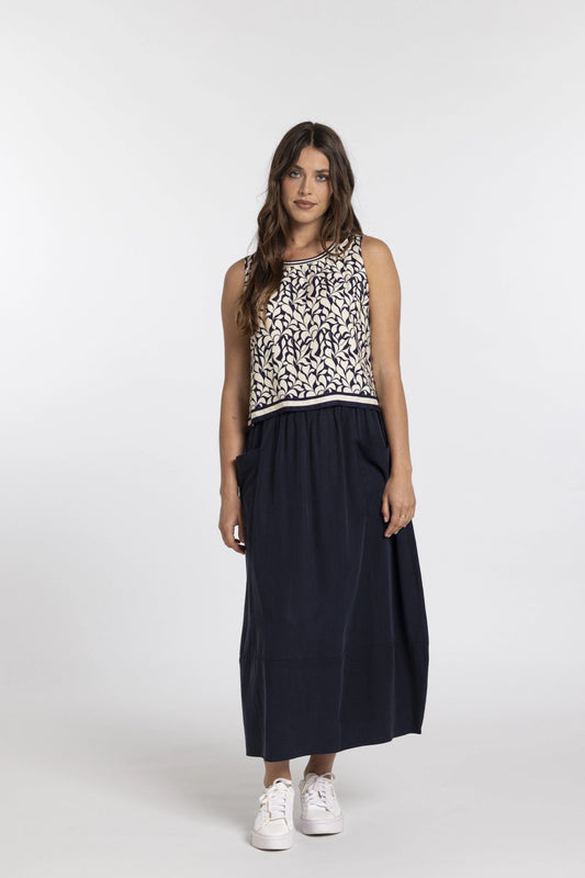 Mi Moso Trenley Skirt - Navy