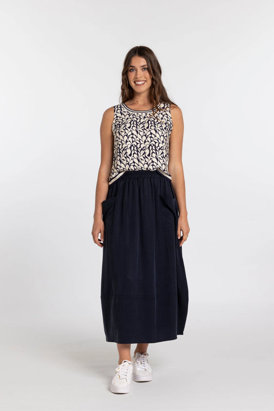 Mi Moso Trenley Skirt - Navy