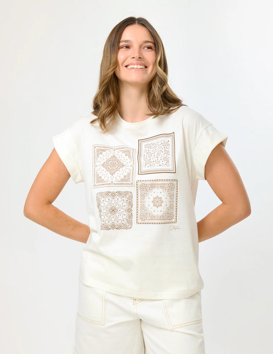 Stella + Gemma Cuff Tee - Clay Tuscan Tile