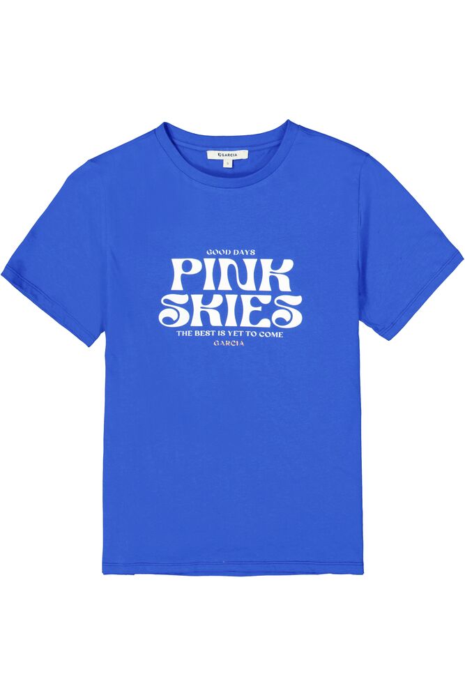 Garcia Pink Skies T-Shirt - Dazzling Blue
