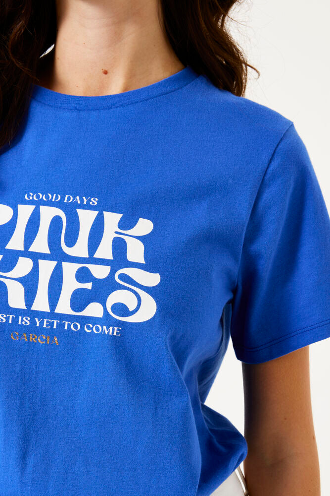 Garcia Pink Skies T-Shirt - Dazzling Blue