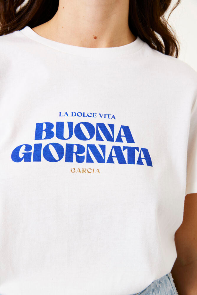 Garcia Buona Giornata T-shirt - Off White