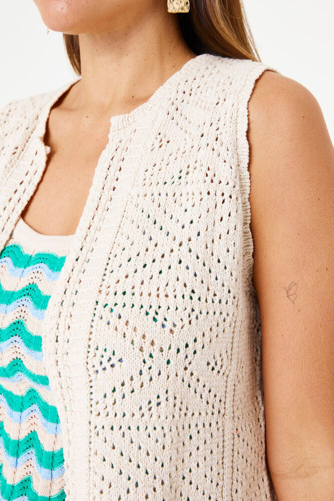 Garcia Knit Vest - Almond