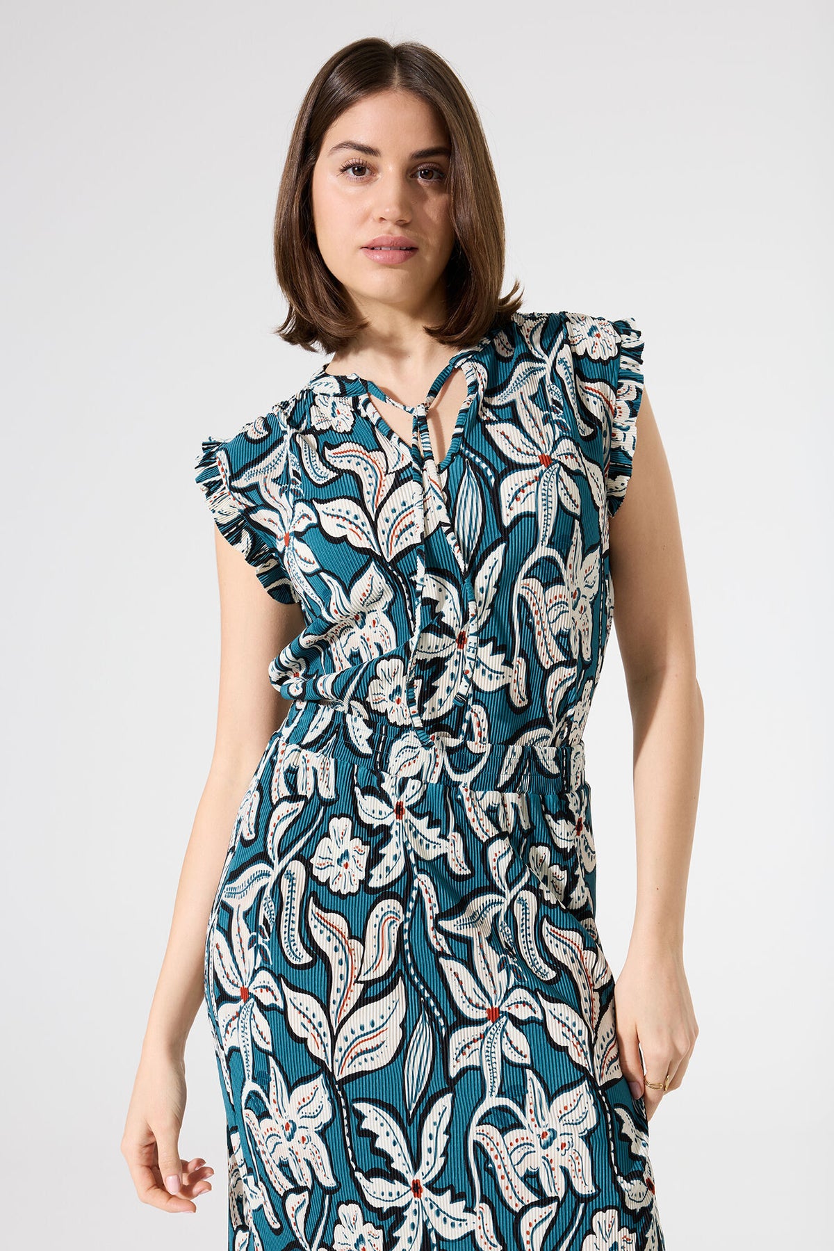 Garcia Printed Top - Blue Lagoon