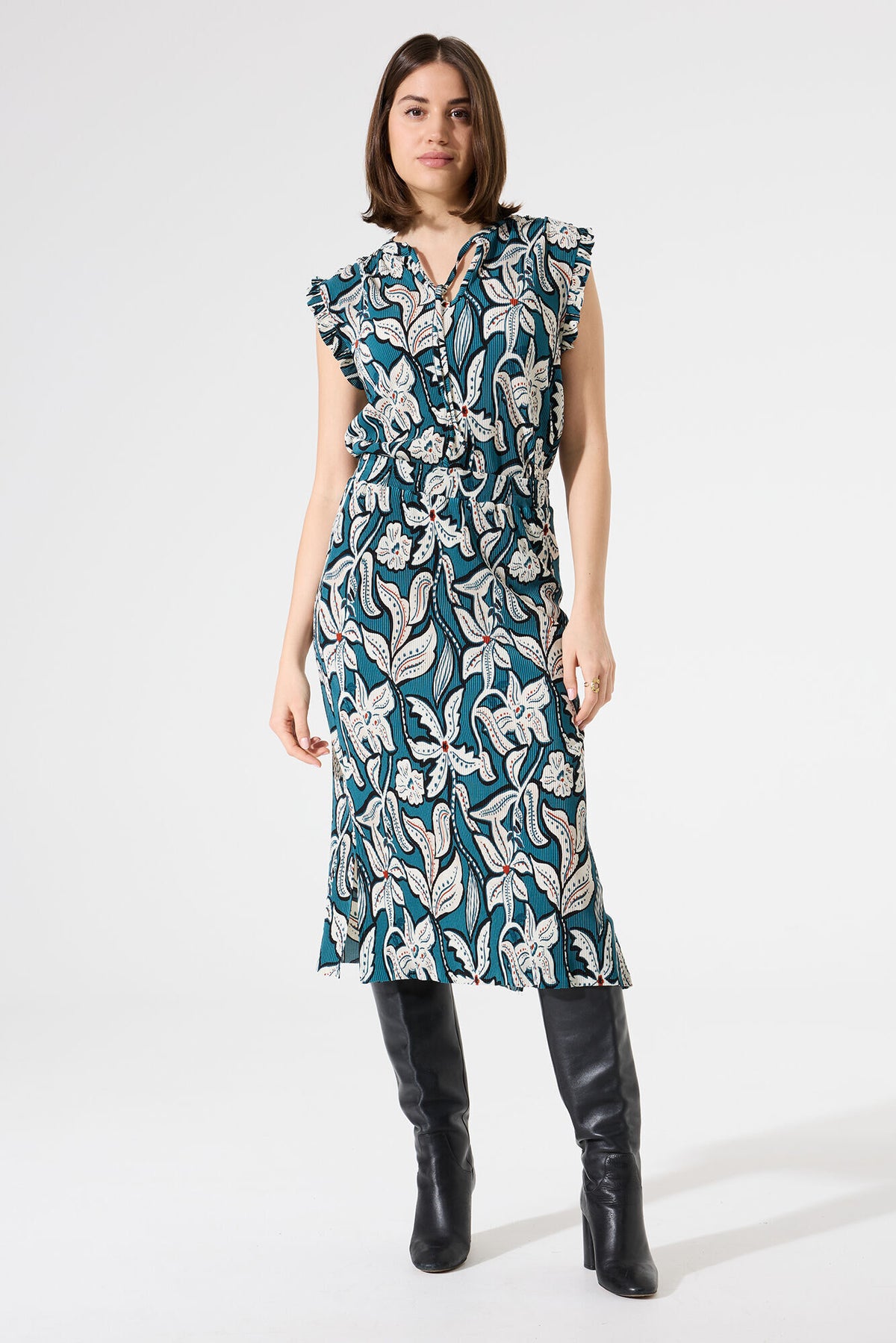 Garcia Printed Top - Blue Lagoon