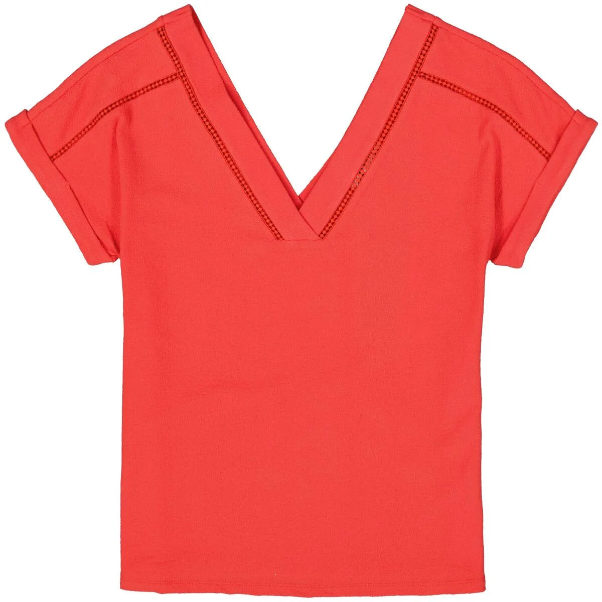Garcia V-Neck Top - Ruby Red
