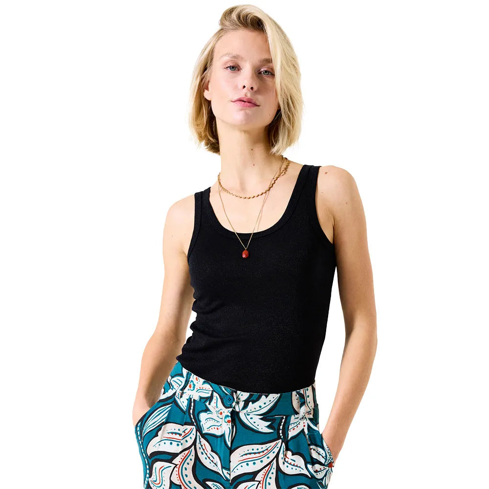 Garcia Metallic Tank Top - Black