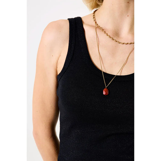 Garcia Metallic Tank Top - Black