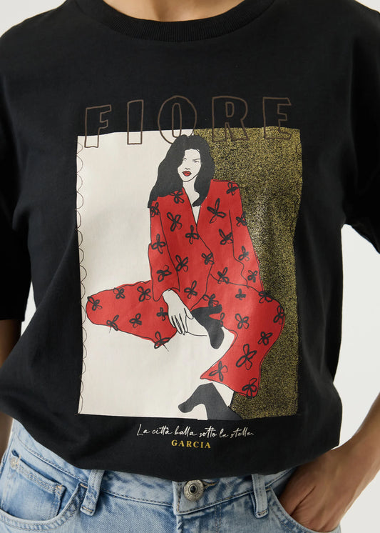 Garcia Fiore T-Shirt - Antracite