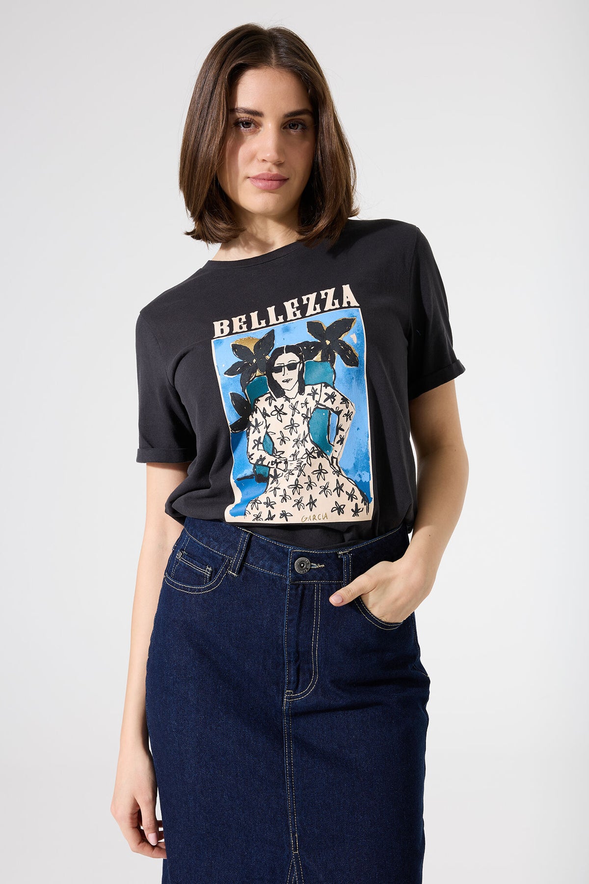 Garcia Belleza T-Shirt - Antracite
