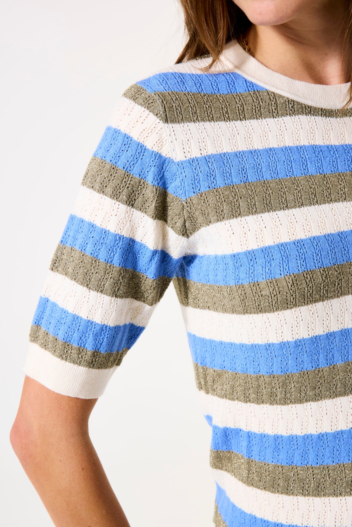 Garcia Striped Knit Top - Blue/Whitecap