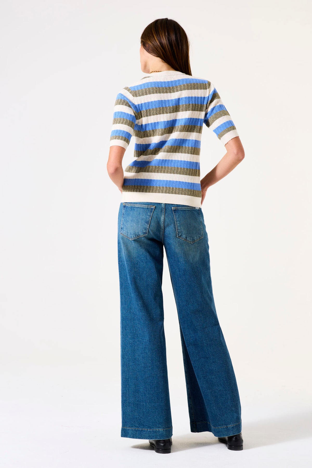 Garcia Striped Knit Top - Blue/Whitecap