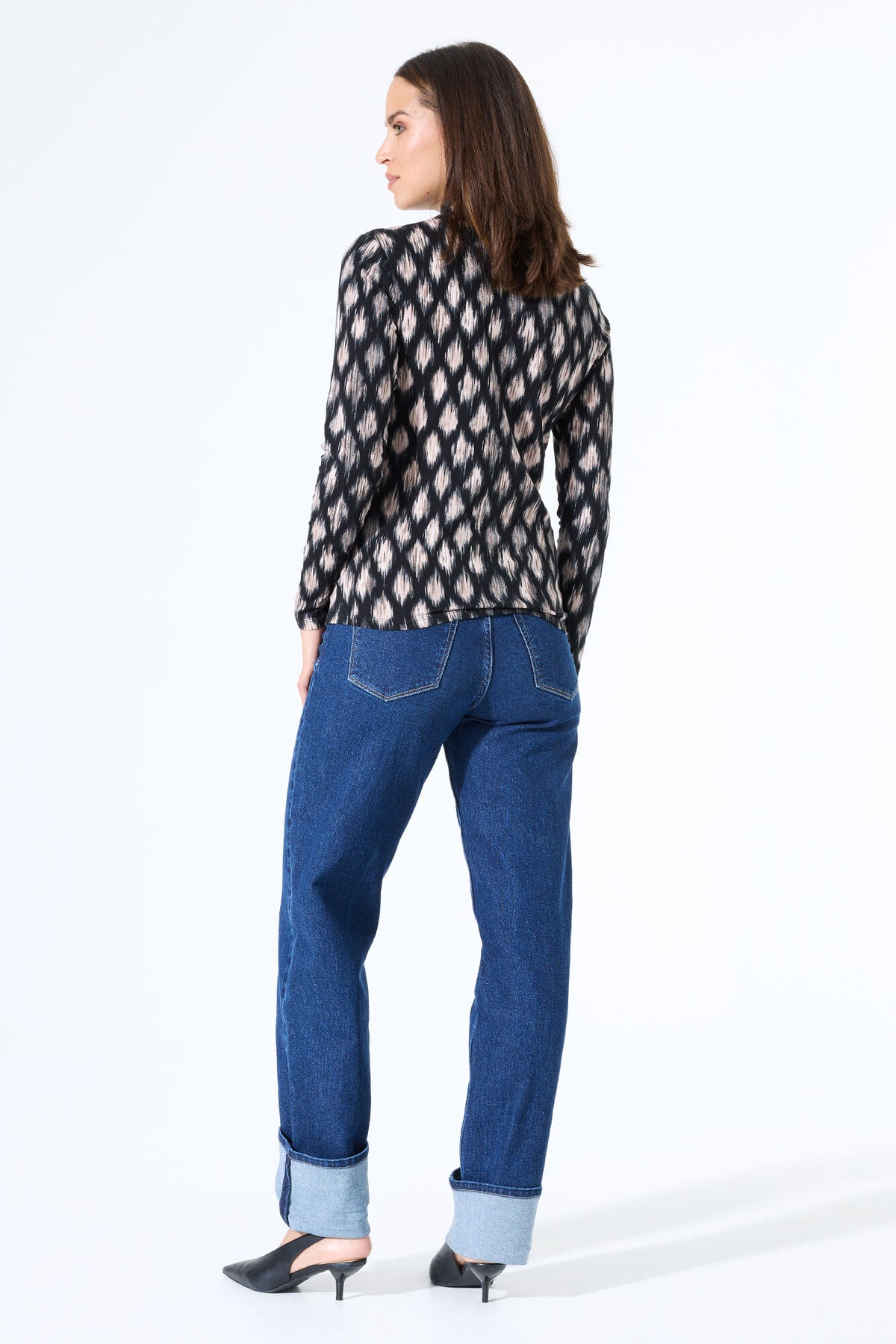 Garcia Long Sleeve Top - Black print