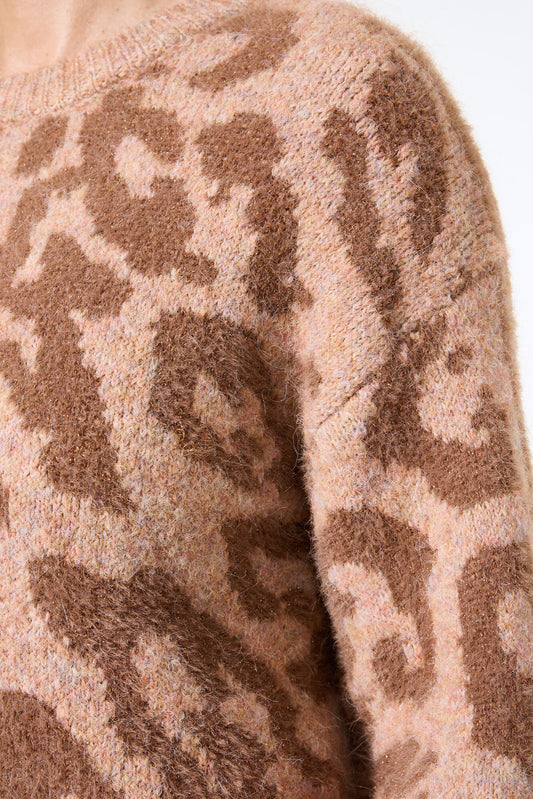 Garcia Printed Sweater - Teddy Bear