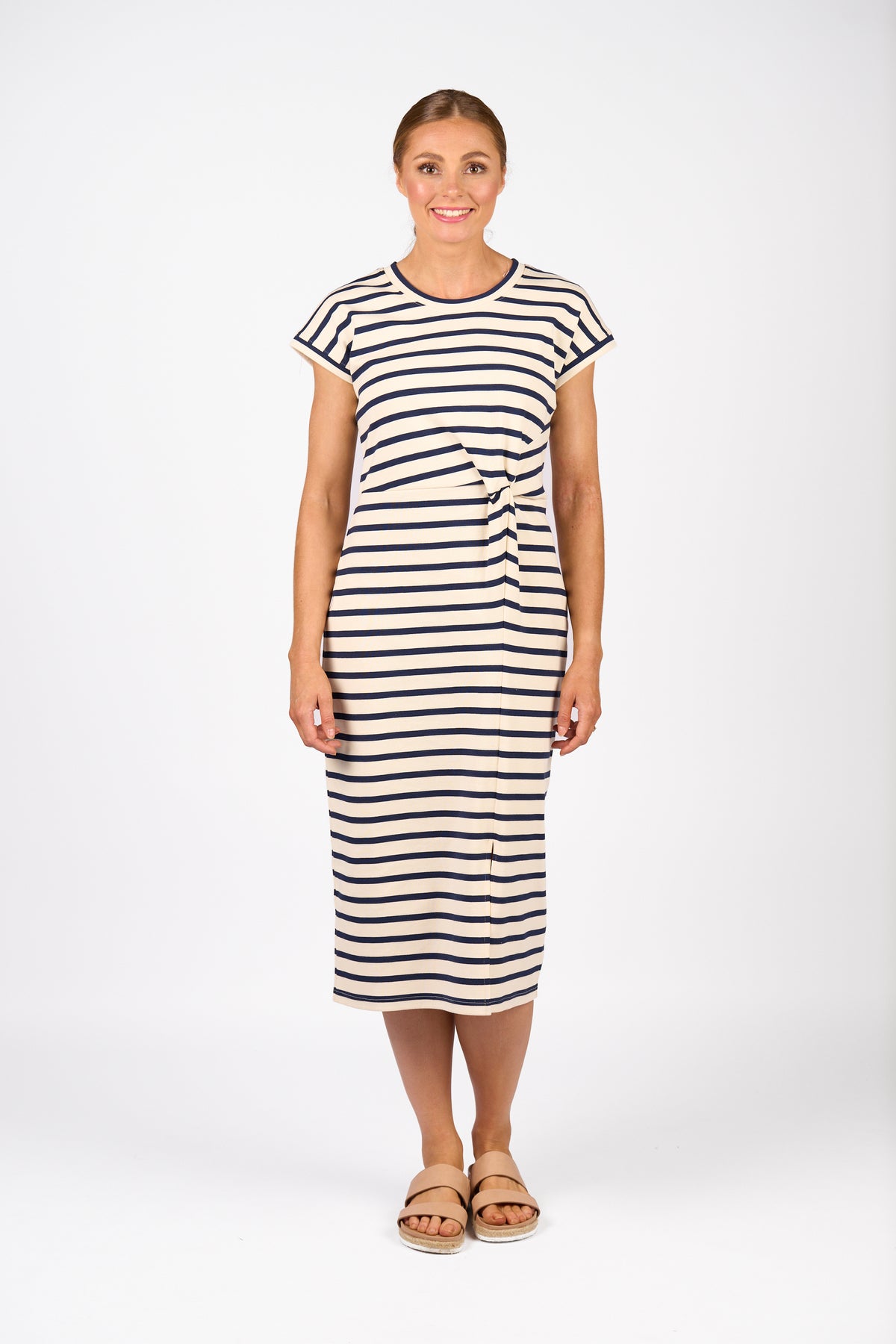 Knewe Parker Dress - Cream/Ink