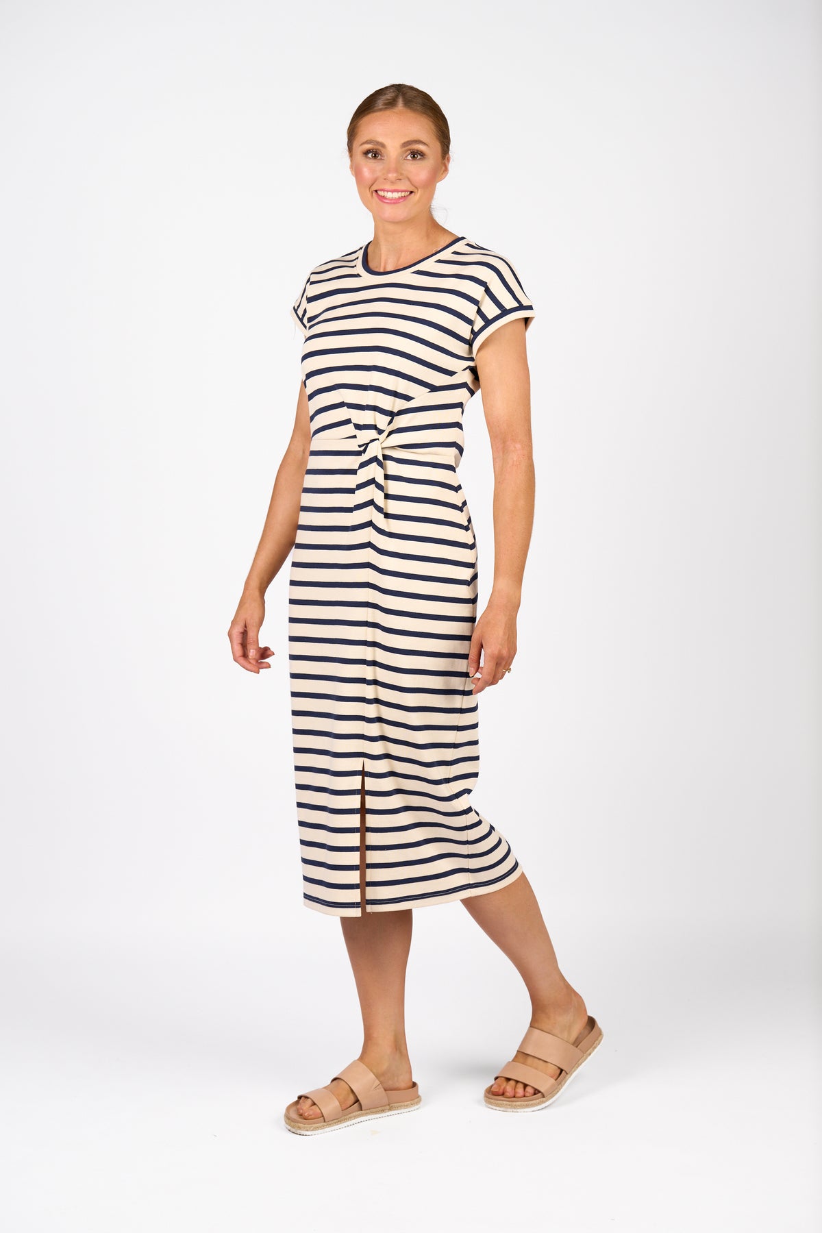 Knewe Parker Dress - Cream/Ink