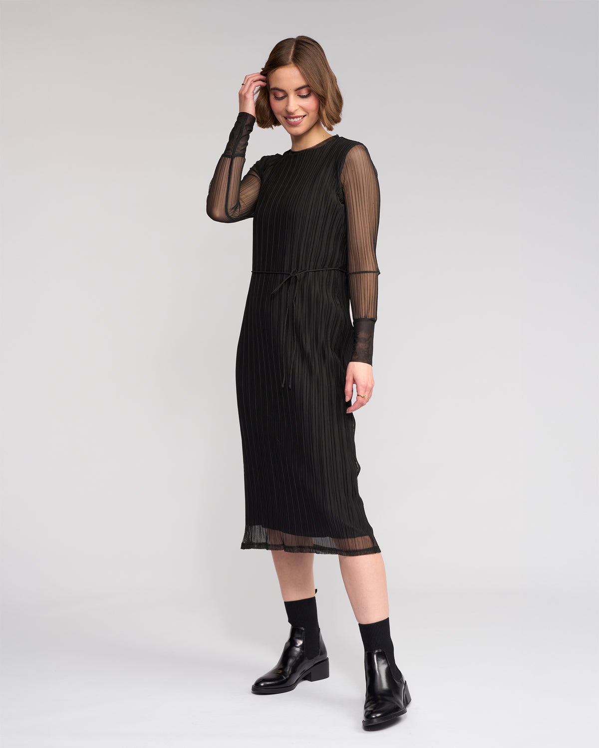 Knewe Freddie Mesh Dress - Black