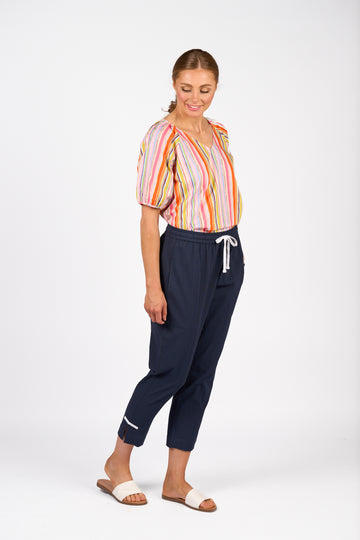 Knewe Checker Pant - Navy