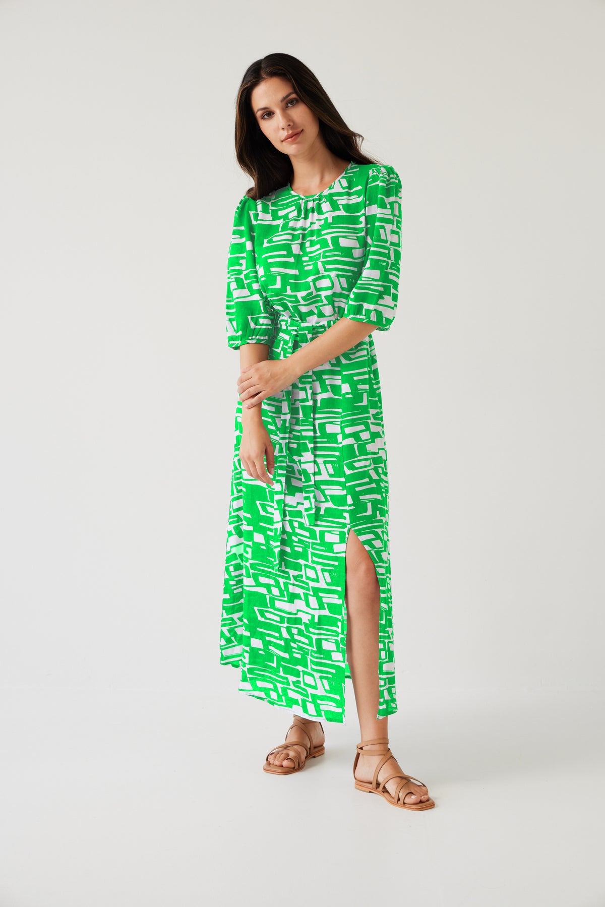 Tuesday MacKenzie Dress  - Green Geo